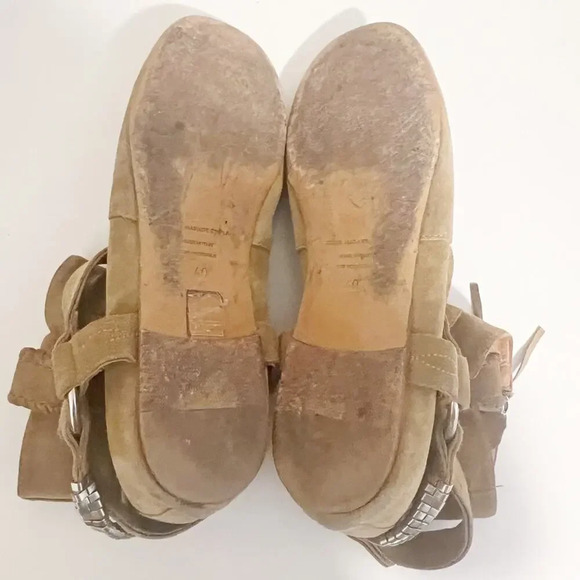 ISABEL MARANT ETOILE Suede Tan Gaucho Ankle Boots size 40 - Picture 7 of 12